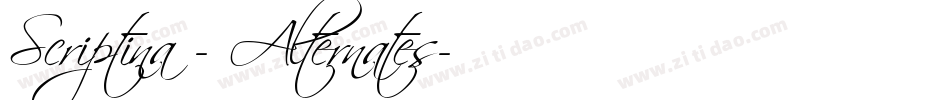 Scriptina - Alternates字体转换